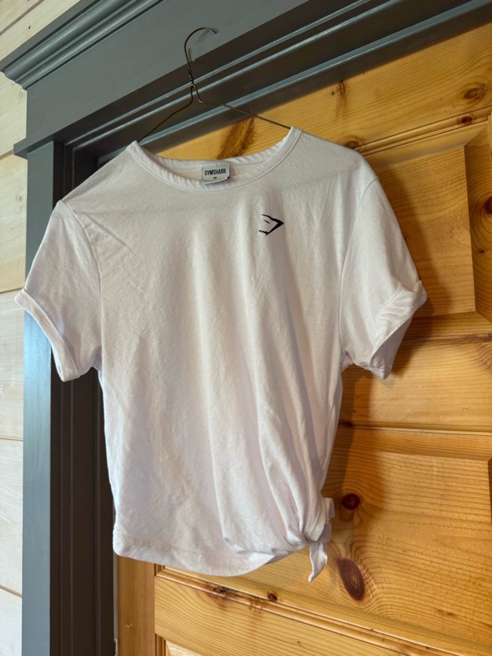 Gymshark Women’s White Short Sleeve T-Shirt with Side Tie